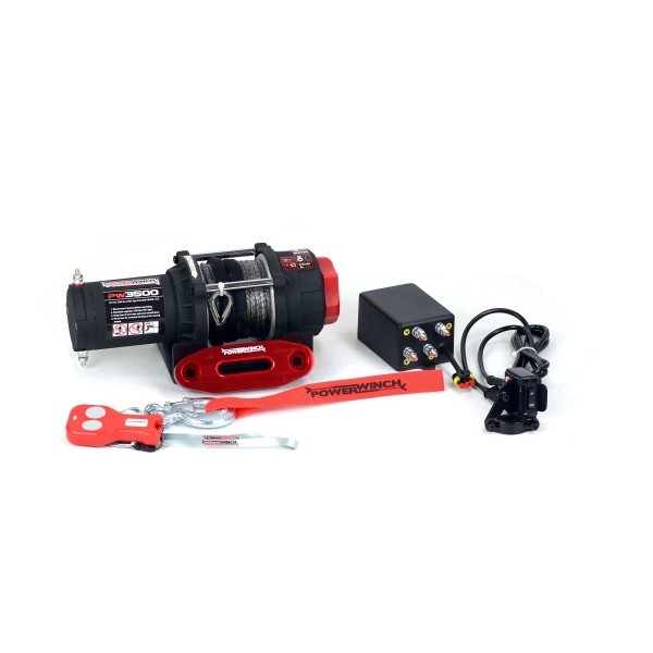 Лебідка PW3500SR 12V з синтетичним канатом з бездротовим управлінням