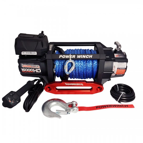 Автомобільна лебідка Powerwinch PW15000 Extreme HD 12V з синтетичним канатом