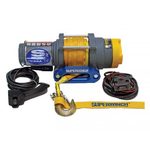 Лебідка TERRA 35 12V з синтетичним канатом
