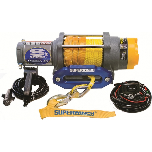Лебідка TERRA 45 12V з синтетичним канатом