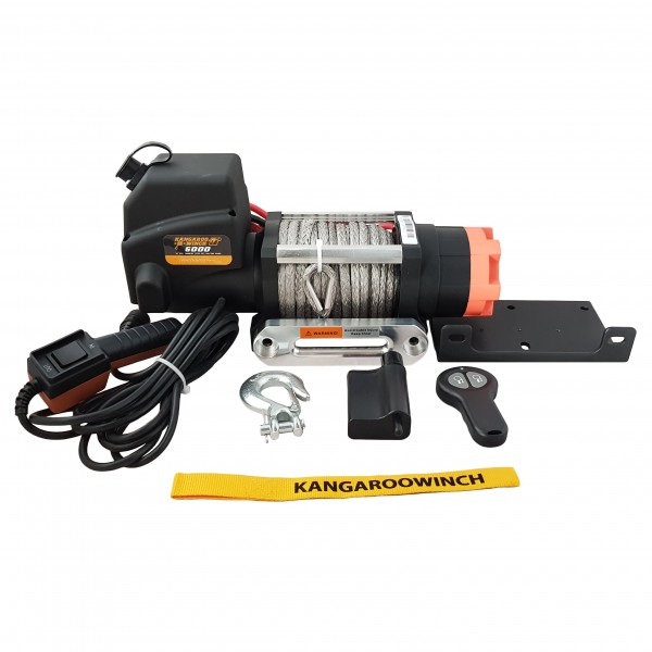  Автомобільна лебідка Powerwinch K6000E-SR 12V з синтетичним тросом та пультом управління