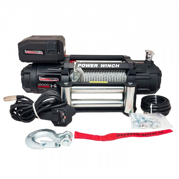 Автомобільна лебідка  Powerwinch  PW12000 Extreme HD 12V з металевим тросом